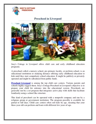 preschool in liverpool
