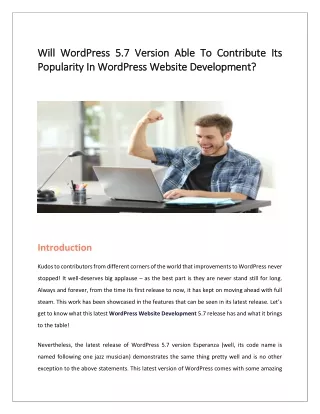 Will WordPress 5.7 Version Able To Contribute  Popularity In WordPress Website