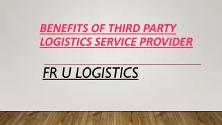 benefits of third party logistics service provider