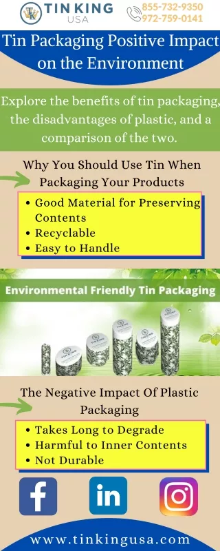 tin packaging positive impact on the environment