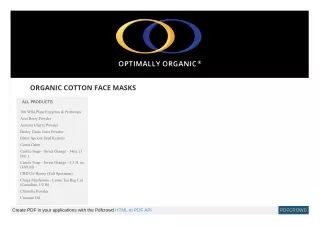 Organic Cotton Face Mask