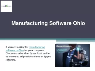 Manufacturing Software Ohio