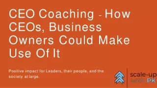ceo coaching how ceos business owners could make
