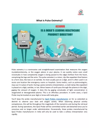 what is pulse oximetry