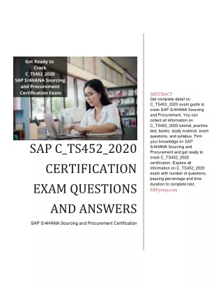 abstract get complete detail on c ts452 2020 exam
