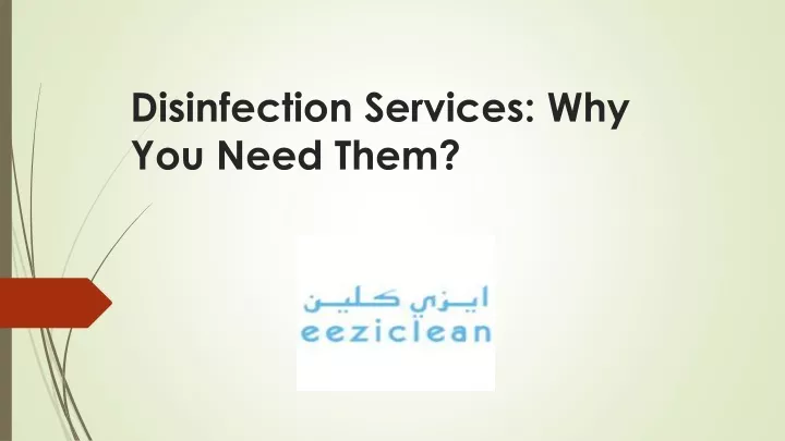 disinfection services why you need them