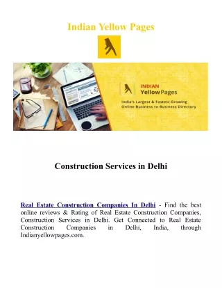 Real Estate Construction Companies in Delhi