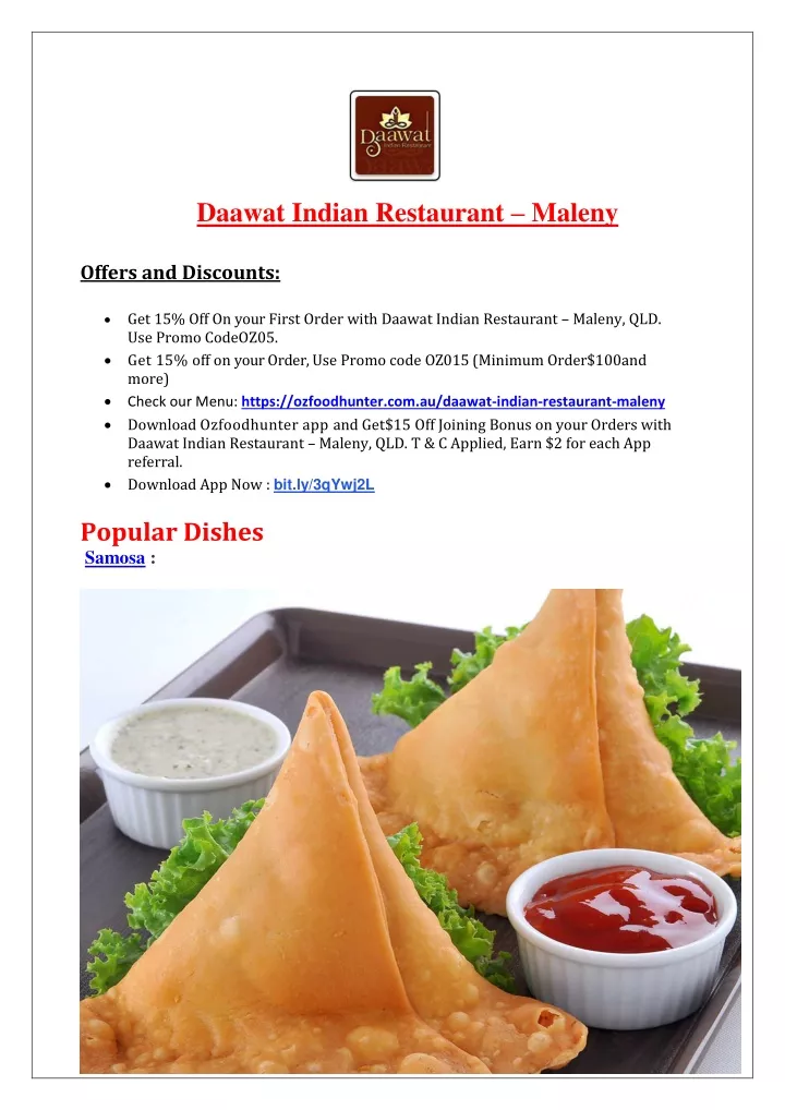 PPT - 15% Off - Daawat Indian Restaurant – Maleny, QLD PowerPoint ...