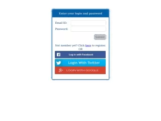 enter your login and password