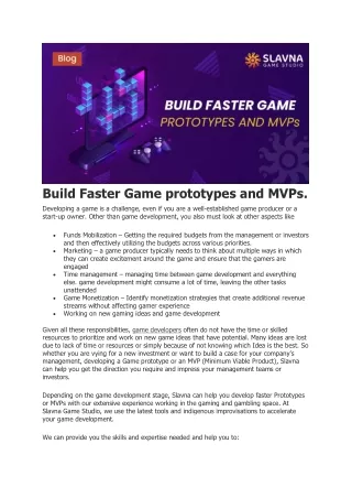 Build Faster Game prototypes and MVPs-converted