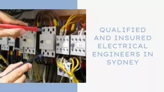 Qualified and Insured Electrical Engineers in Sydney