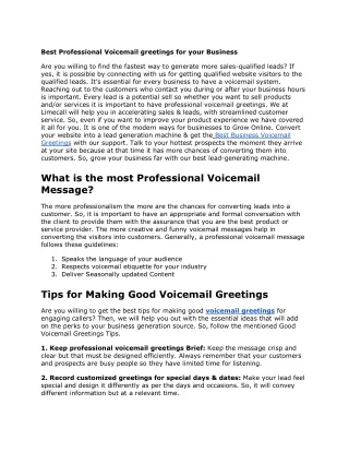 Best Professional Voicemail greetings for your Business.docx