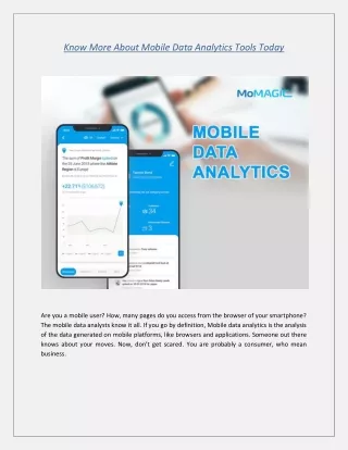 know more about mobile data analytics tools today