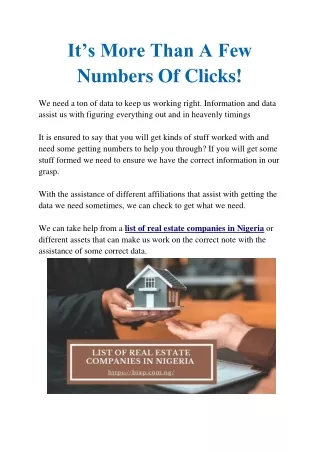 It’s More Than A Few Numbers Of Clicks