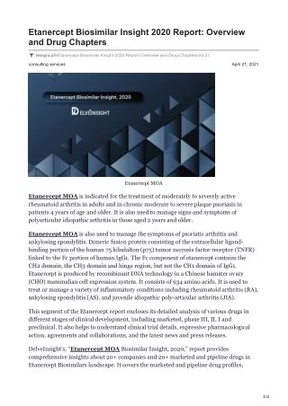 etanercept biosimilar insight 2020 report