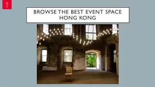 Browse the best venue rental hong kong