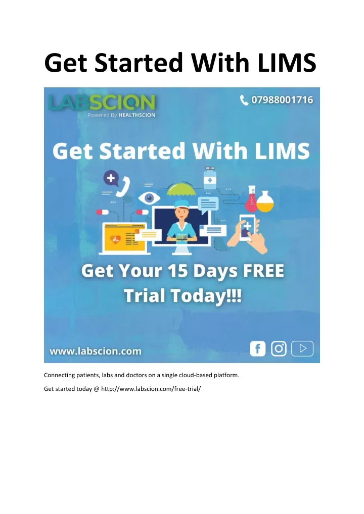 get started with lims