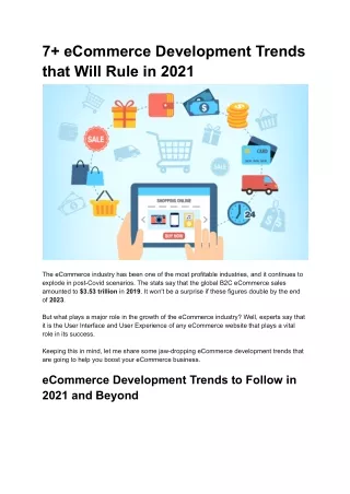 7 ecommerce development trends that will rule