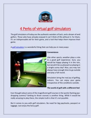 4 perks of virtual golf simulators 4 perks
