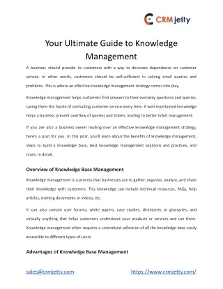 your ultimate guide to knowledge management
