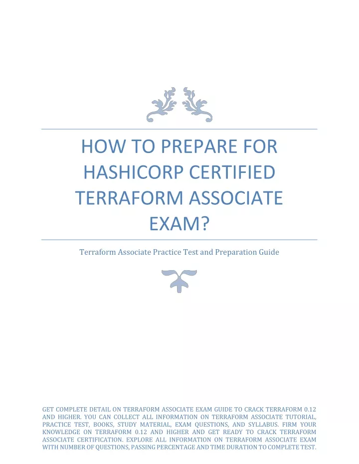 how to prepare for hashicorp certified terraform