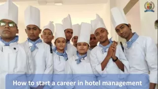 How to start a career in hotel management