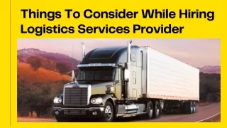 Logistics Services Provider