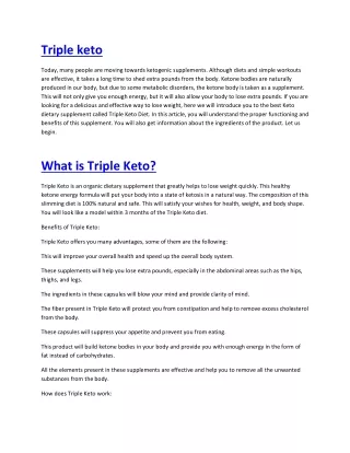 triple keto