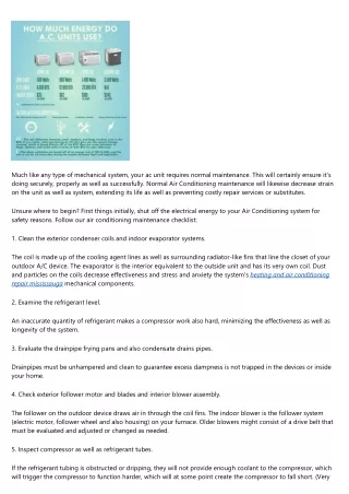 Home Central AC Spring Maintenance Checklist