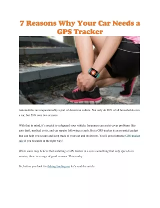 7 reasons why your car needs a gps tracker