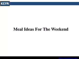 meal ideas for the weekend