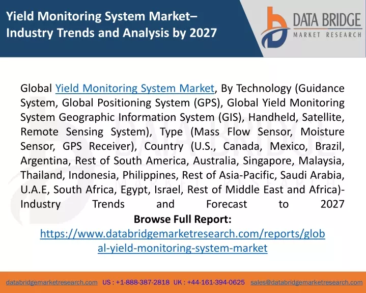 yield monitoring system market industry trends