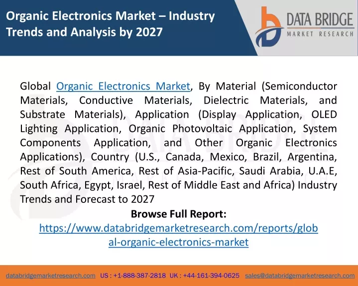 organic electronics market industry trends