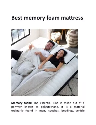 best memory foam mattress