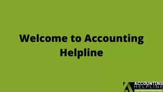 welcome to accounting helpline