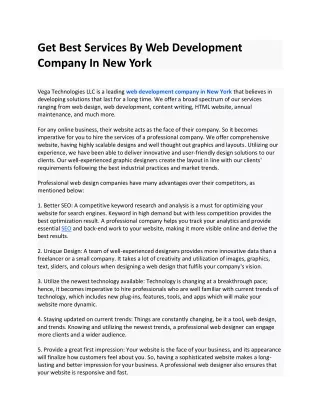 get best services by web development company
