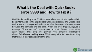what s the deal with quickbooks error 9999 and how to fix it