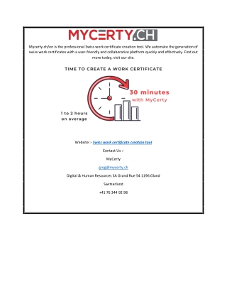 mycerty ch en is the professional swiss work