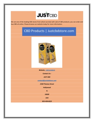 we are one of the leading cbd stores from where