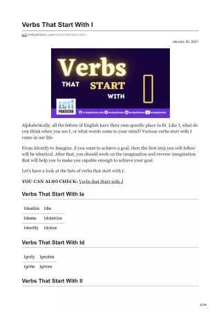 ectipakistan.com-Verbs That Start With I