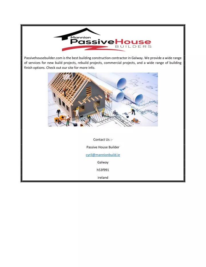 passivehousebuilder com is the best building