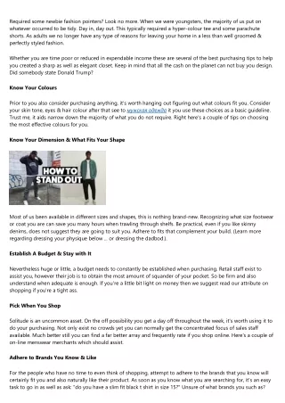 SURE-FIRE TIPS & TRICKS FOR ACQUIRING MENSWEAR WHEN YOU HATE BUYING