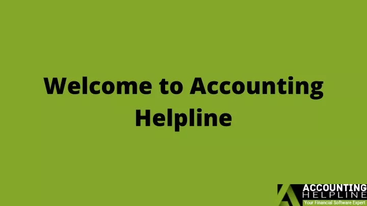 welcome to accounting helpline