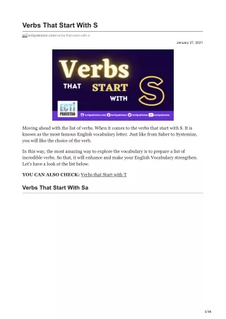 ectipakistan.com-Verbs That Start With S