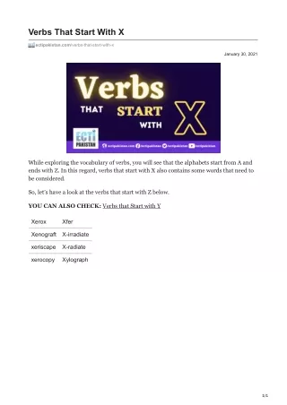 ectipakistan.com-Verbs That Start With X