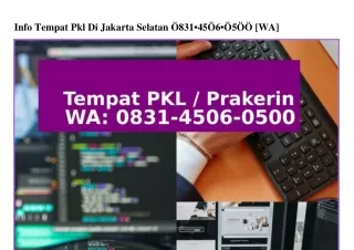 Info TeInfo Tempat Pkl Di Jakarta Selatan Ô8ᣮ1–ㄐ5mpat Pkl Di Jakarta Selatan (1)