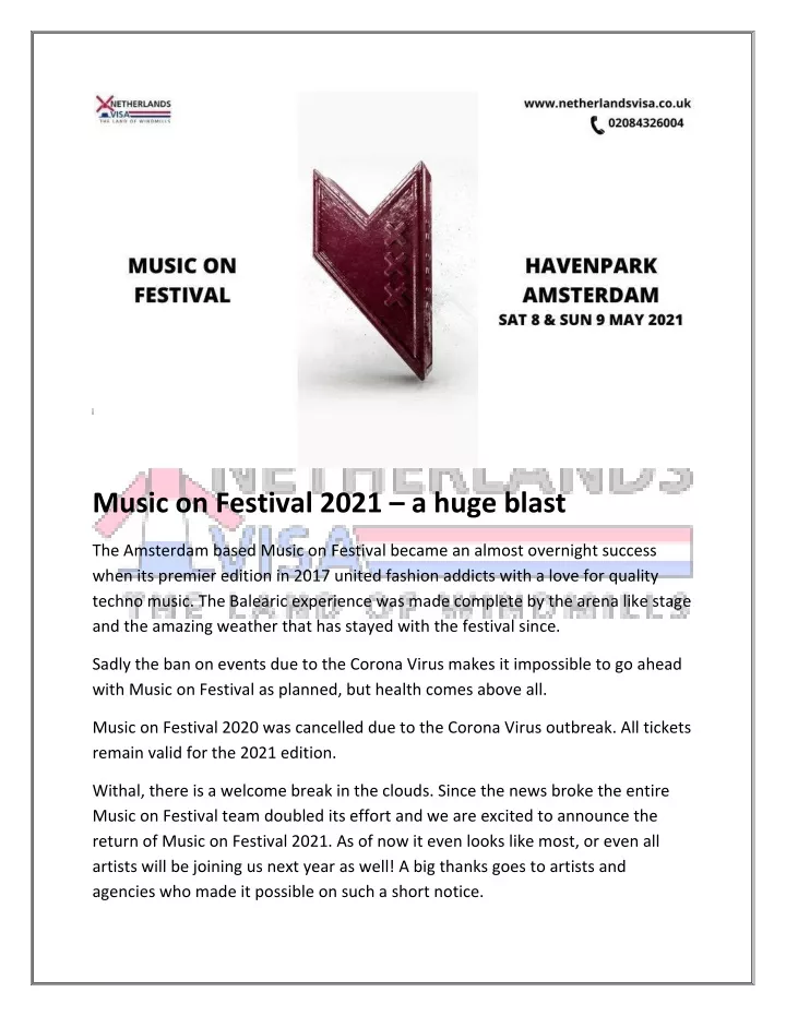 music on festival 2021 a huge blast