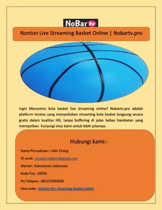 Nonton Live Streaming Basket Online  Nobartv.pro