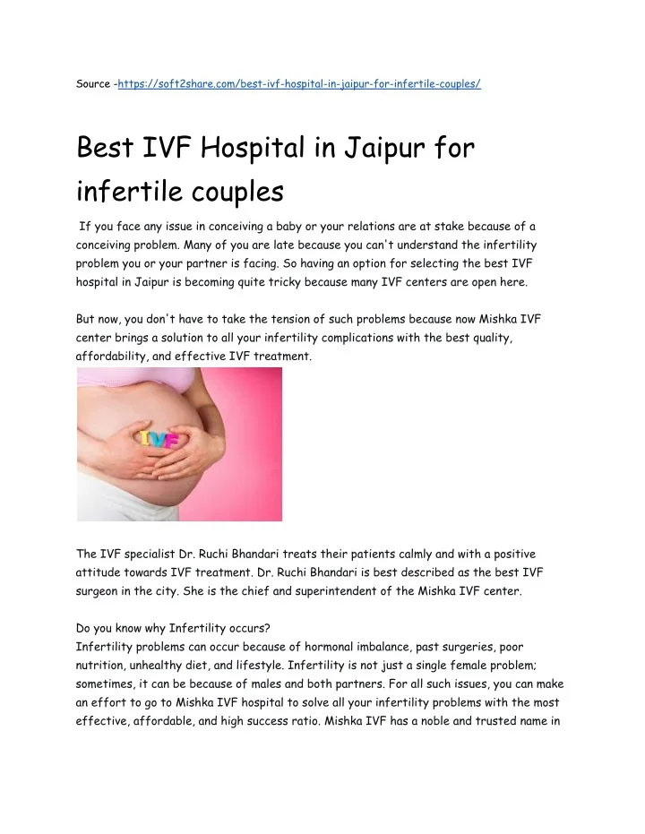 PPT - Best IVF Hospital in Jaipur for infertile couples PowerPoint ...