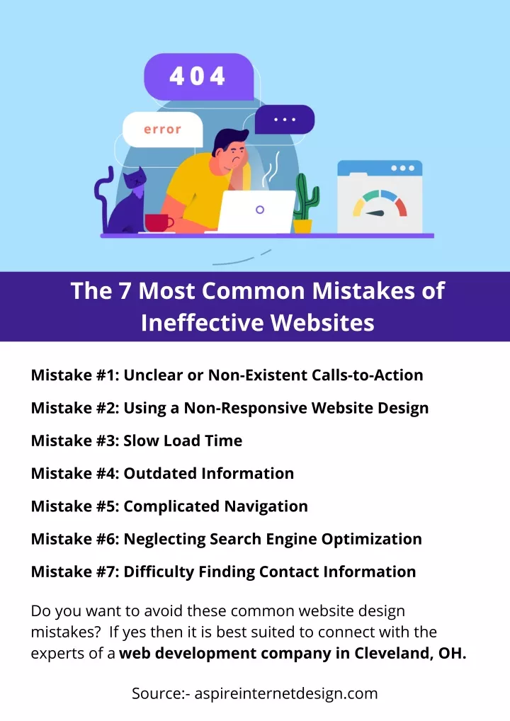 the 7 most common mistakes of ineffective websites